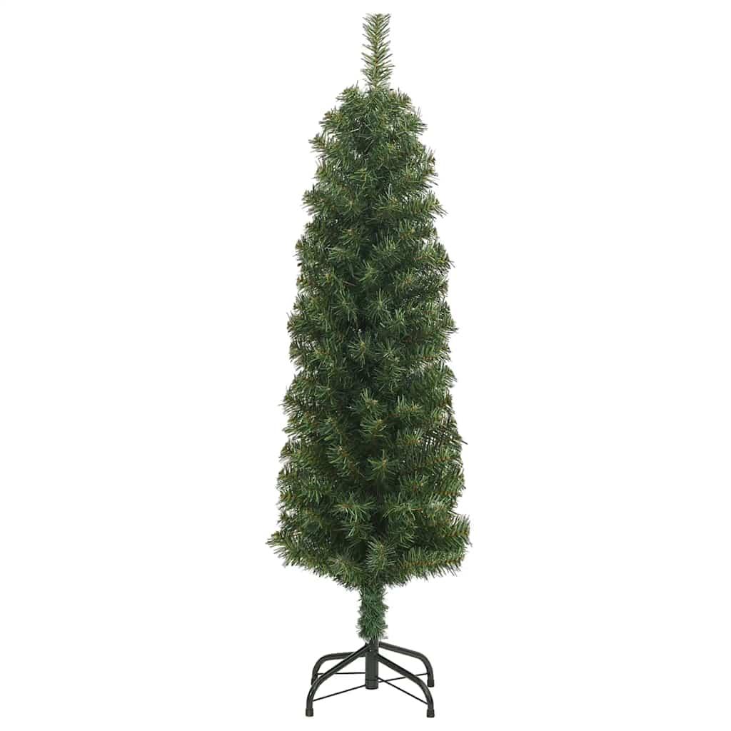 Slim Artificial Christmas Tree with Stand Green 150 cm PVC