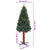 Slim Christmas Tree with Real Wood and Cones Green 150 cm PVC