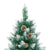 Slim Christmas Tree with Real Wood and White Snow Green 150 cm