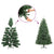 Slim Christmas Tree with Real Wood and White Snow Green 180 cm