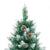 Slim Christmas Tree with Real Wood and White Snow Green 180 cm