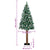 Slim Christmas Tree with Real Wood and White Snow Green 180 cm