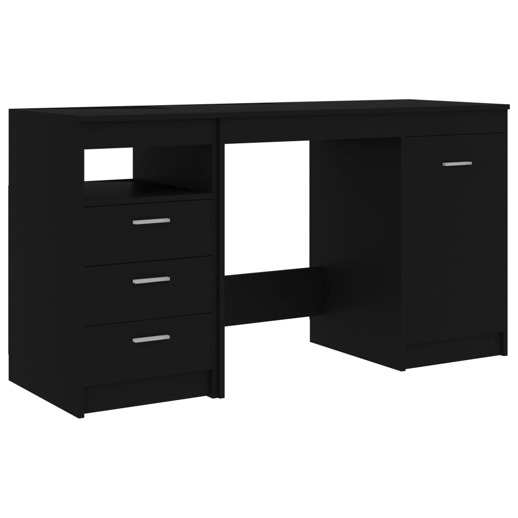Desk Black 140x50x76 cm Engineered Wood