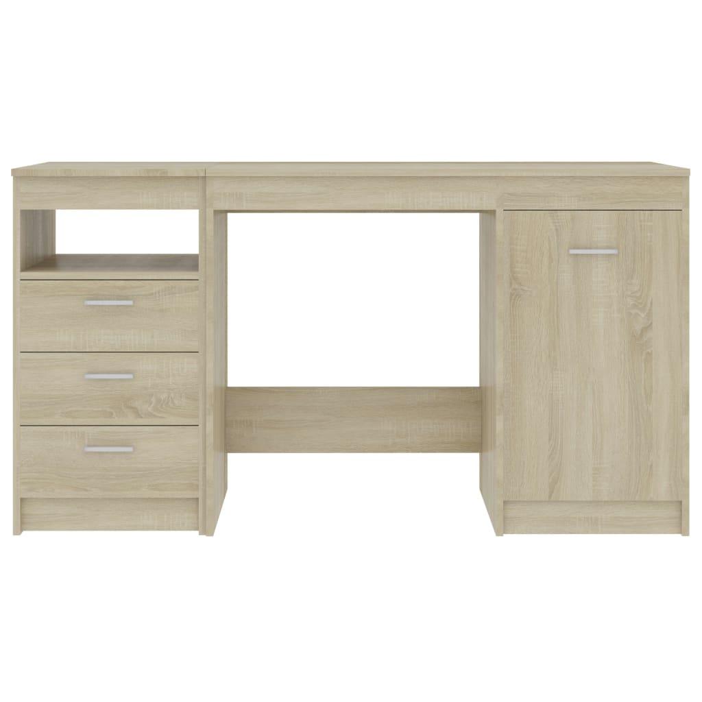 Desk Sonoma Oak 140x50x76 cm Engineered Wood