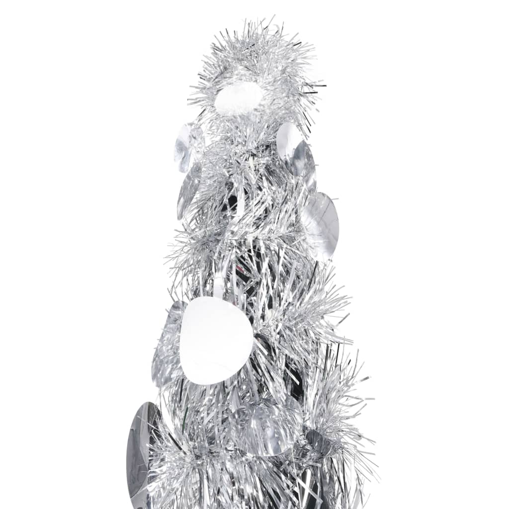 Pop-up Artificial Christmas Tree Silver 120 cm PET