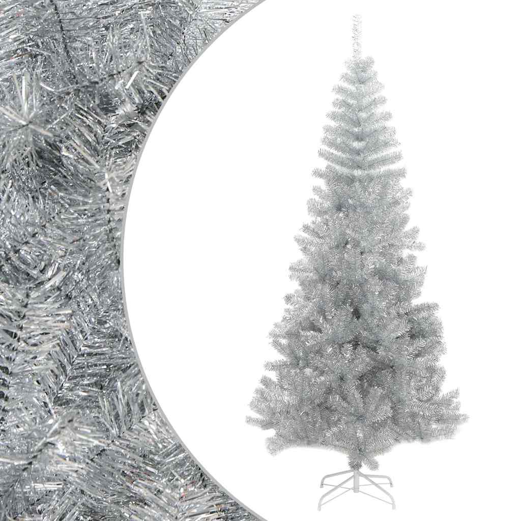 Artificial Christmas Tree with Stand Silver 180 cm PET