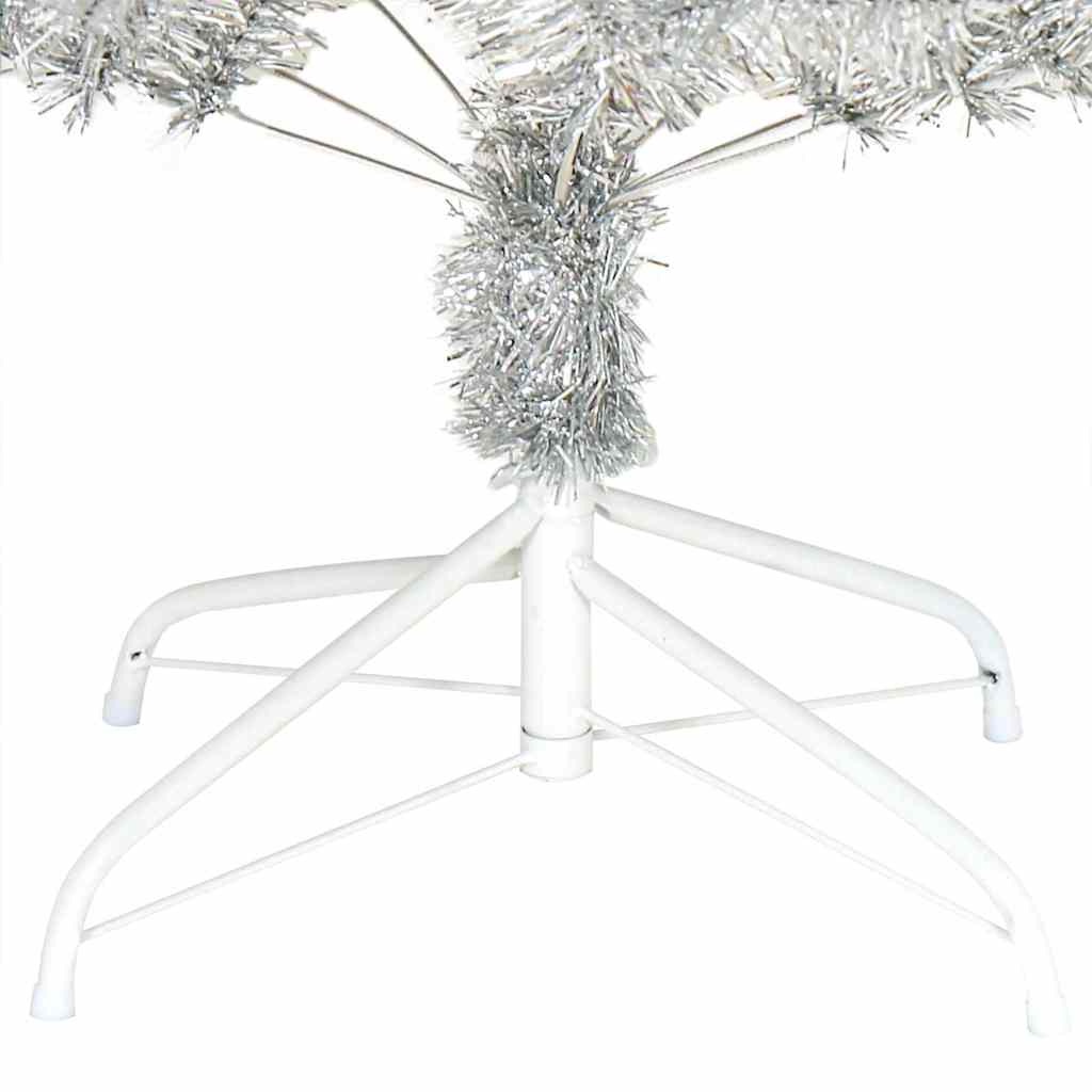 Artificial Christmas Tree with Stand Silver 180 cm PET