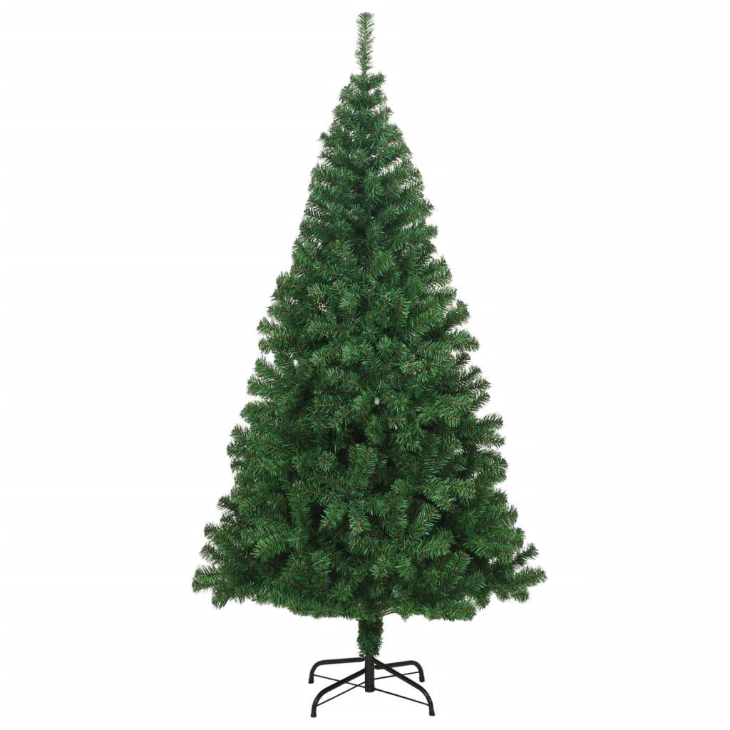Artificial Christmas Tree with Thick Branches Green 210 cm PVC