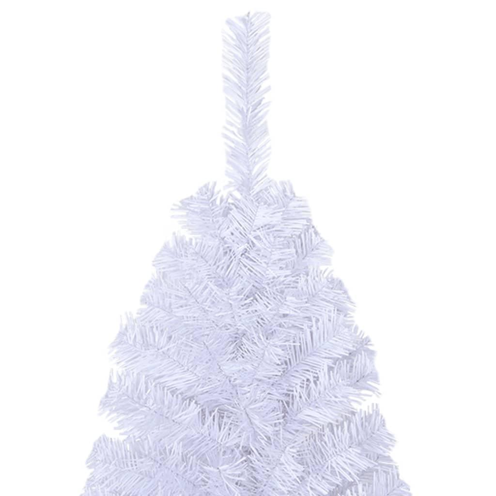 Artificial Christmas Tree with Thick Branches White 210 cm PVC