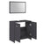 Bathroom Furniture Set Grey Engineered Wood