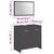Bathroom Furniture Set Grey Engineered Wood