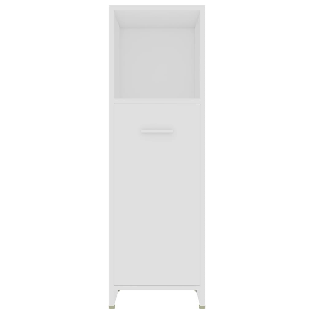 Bathroom Cabinet White 30x30x95 cm Engineered Wood