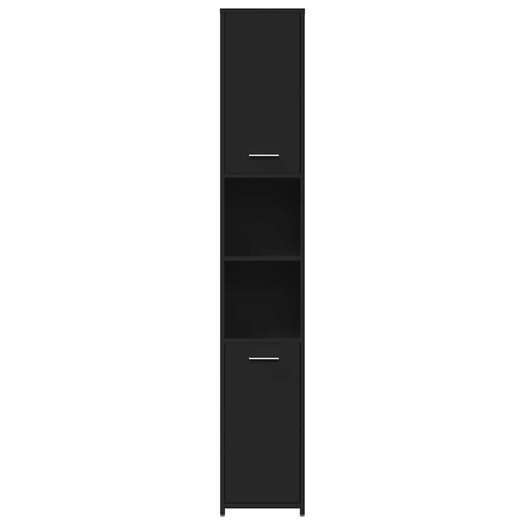 Bathroom Cabinet Black 30x30x183.5 cm Engineered Wood
