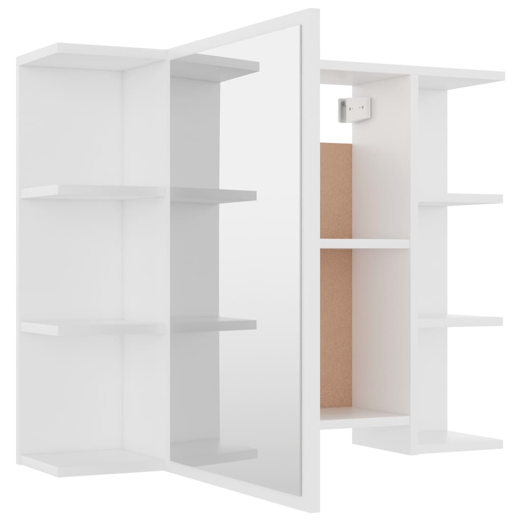 Bathroom Mirror Cabinet White 80x20.5x64 cm Engineered Wood