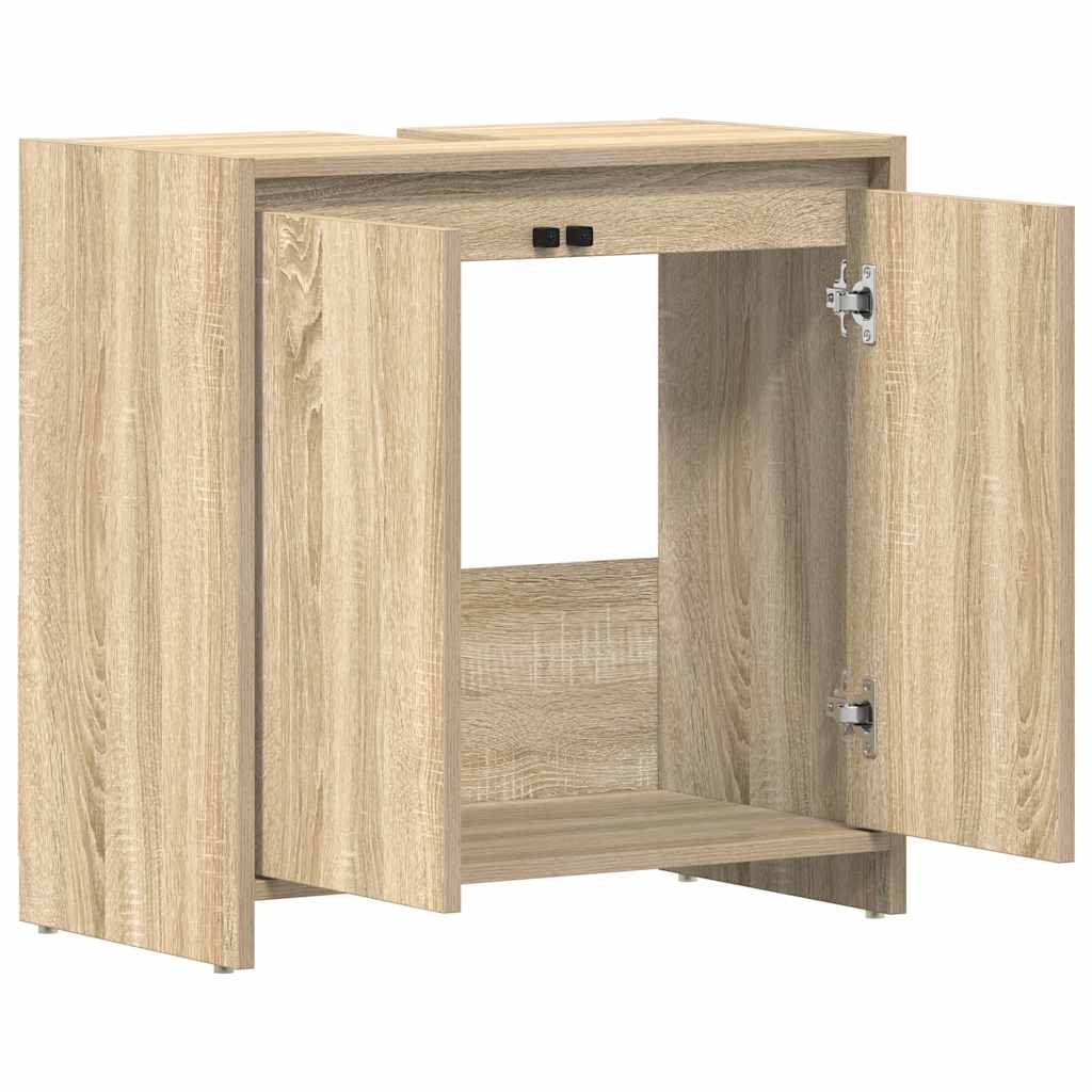 Bathroom Cabinet Sonoma Oak 60x33x61 cm Engineered Wood