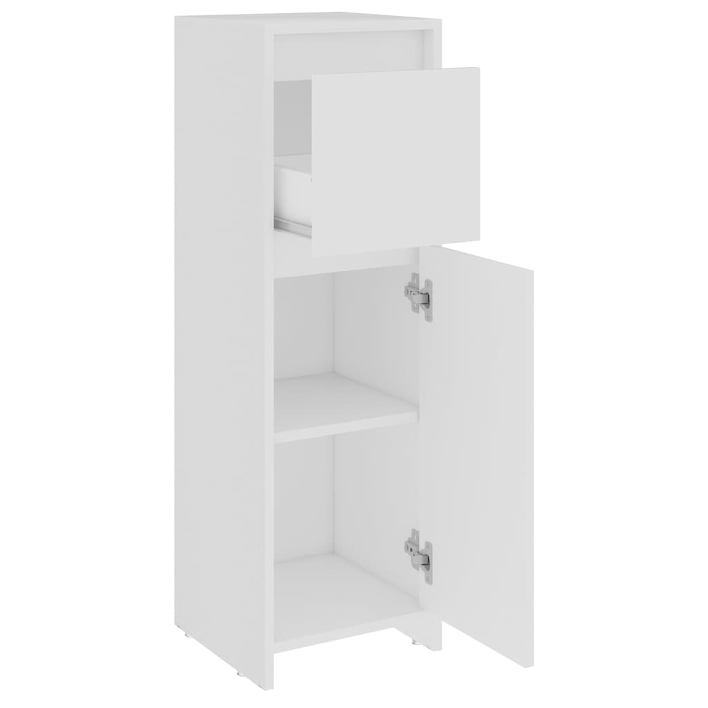 Bathroom Cabinet White 30x30x95 cm Engineered Wood