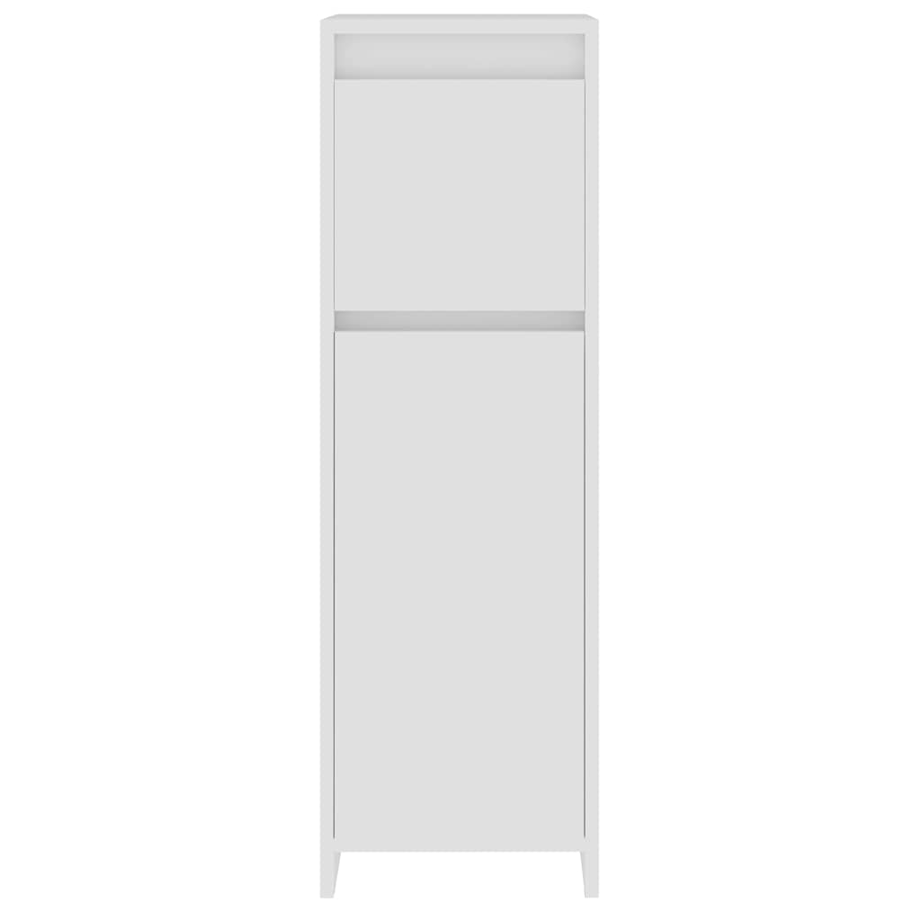 Bathroom Cabinet White 30x30x95 cm Engineered Wood