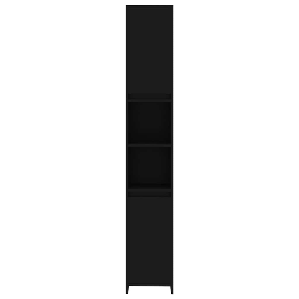 Bathroom Cabinet Black 30x30x183.5 cm Engineered Wood