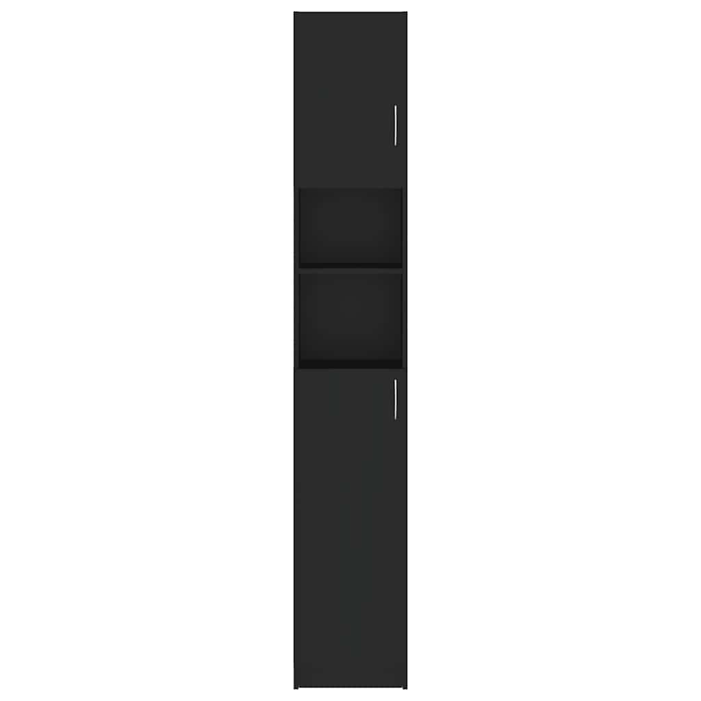 Bathroom Cabinet Black 32x25.5x190 cm Engineered Wood