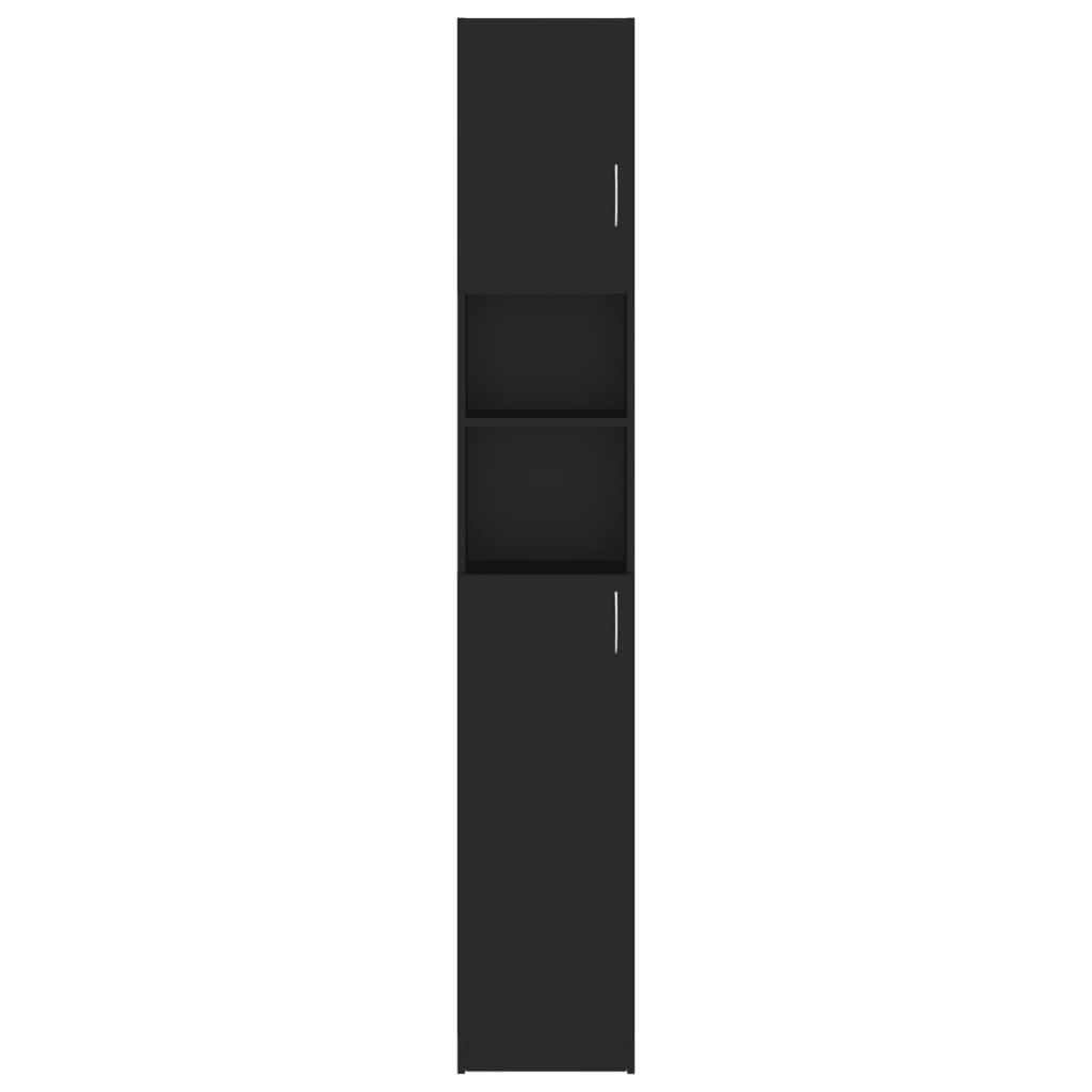 Bathroom Cabinet Black 32x25.5x190 cm Engineered Wood