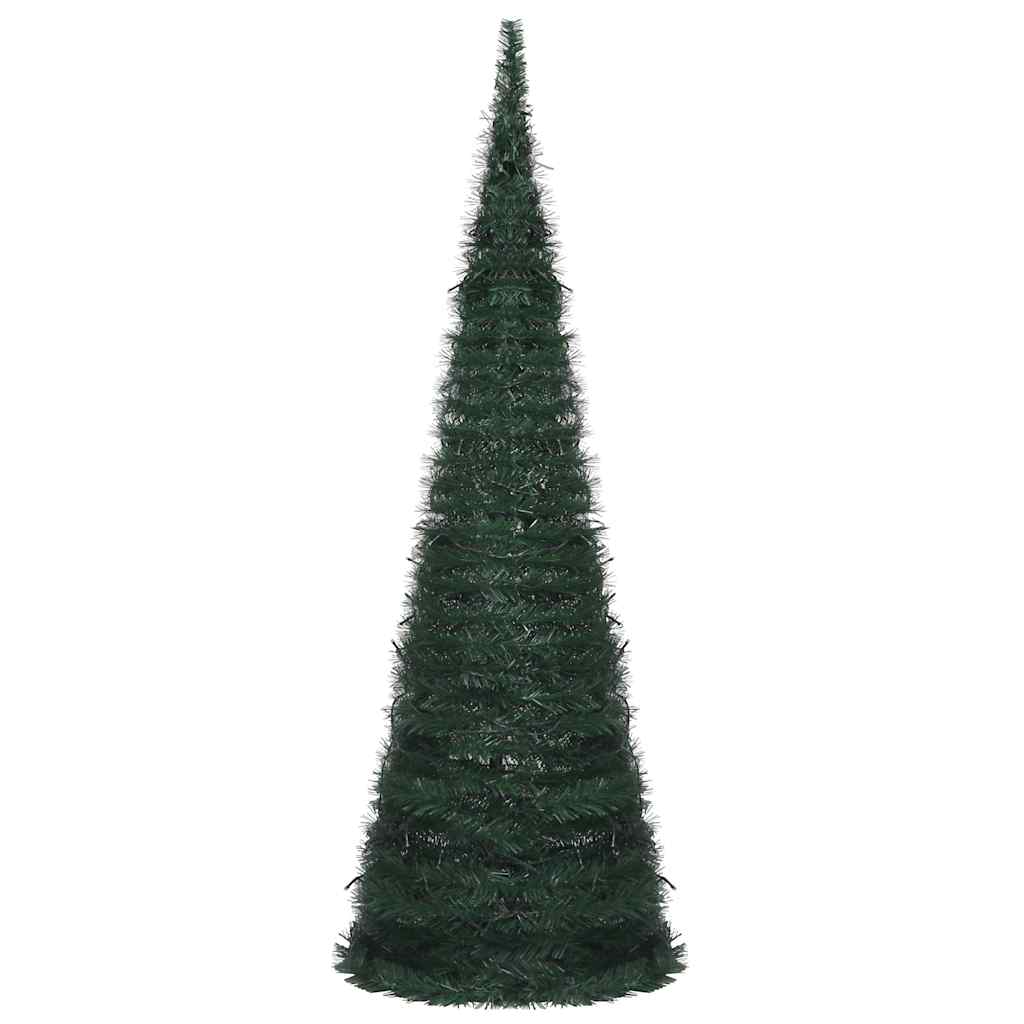 Pop-up String Artificial Pre-lit Christmas Tree Green 180 cm