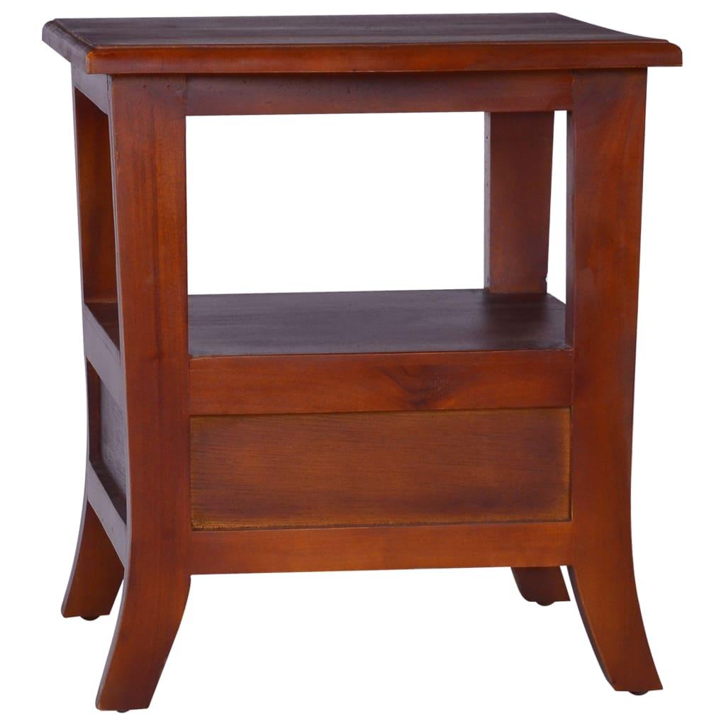 Bedside Cabinet Classical Brown Solid Mahogany Wood