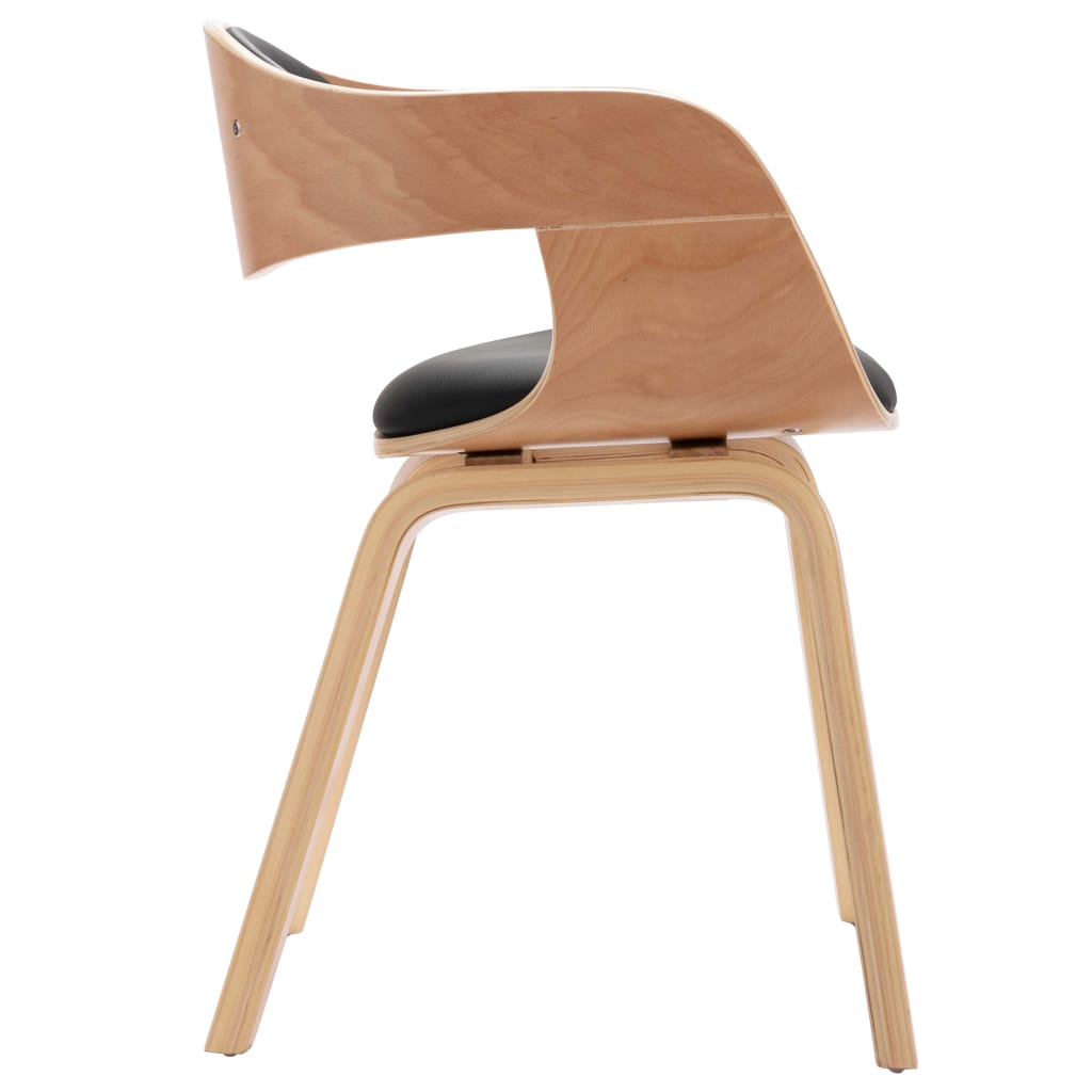 Dining Chairs 4 pcs Bent Wood and Faux Leather