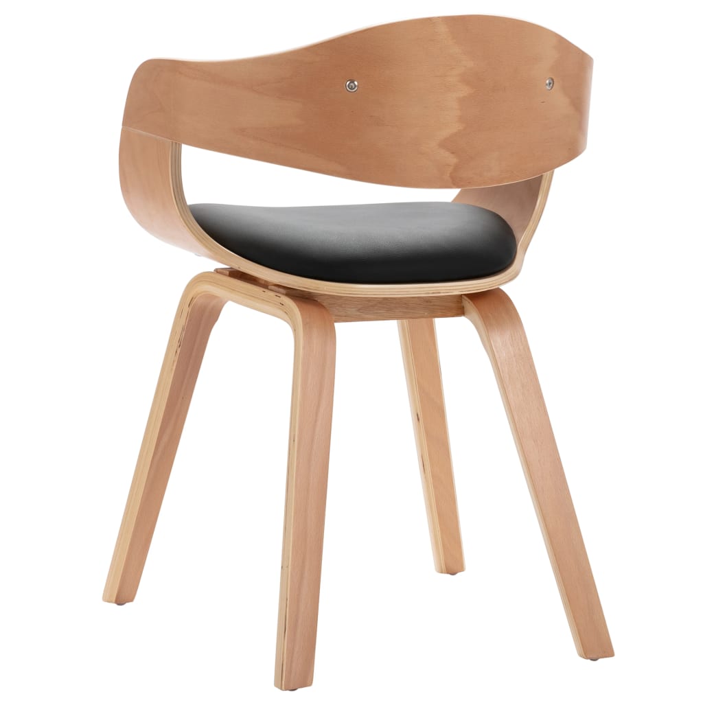 Dining Chairs 4 pcs Bent Wood and Faux Leather