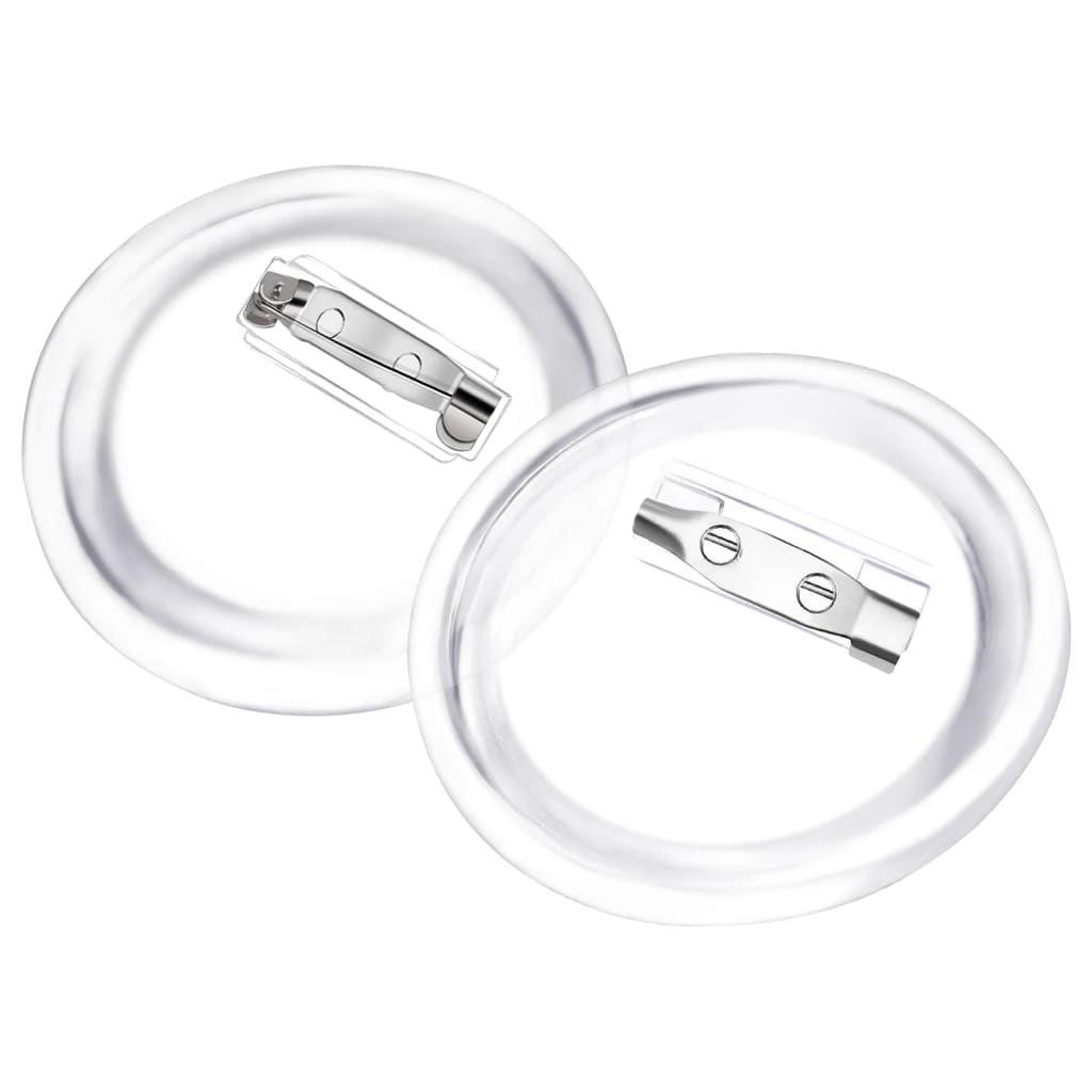 Button Badges Kit with Pins 100 Sets Acrylic 44 mm