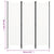 3-Panel Room Divider White 150x180 cm