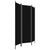 3-Panel Room Divider Black 150x180 cm