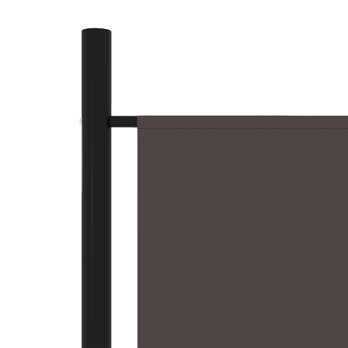 5-Panel Room Divider Brown 250x180 cm