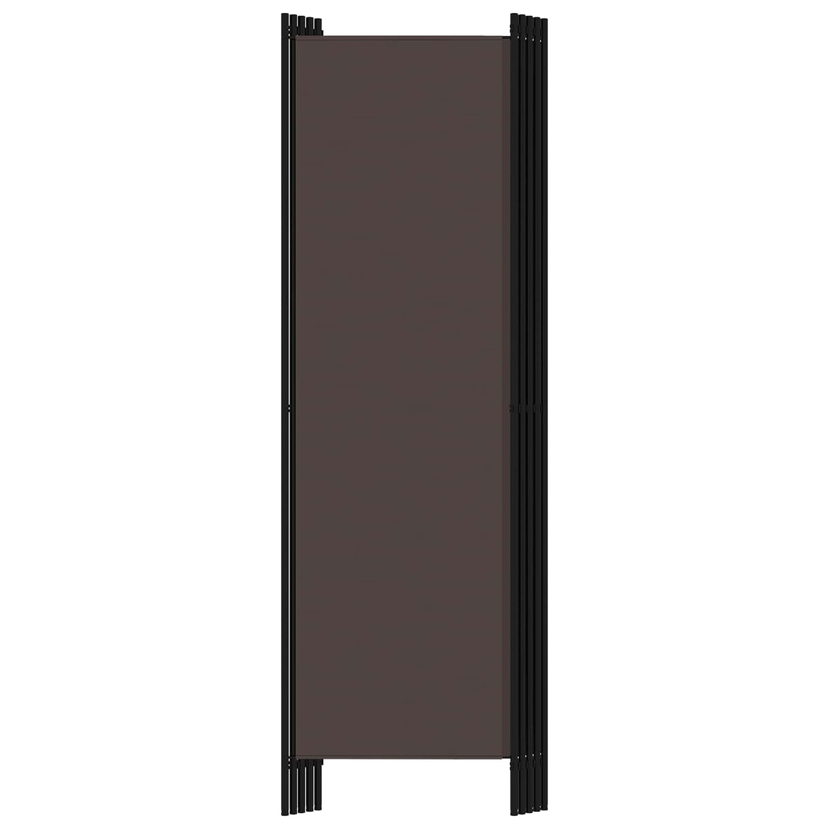 5-Panel Room Divider Brown 250x180 cm