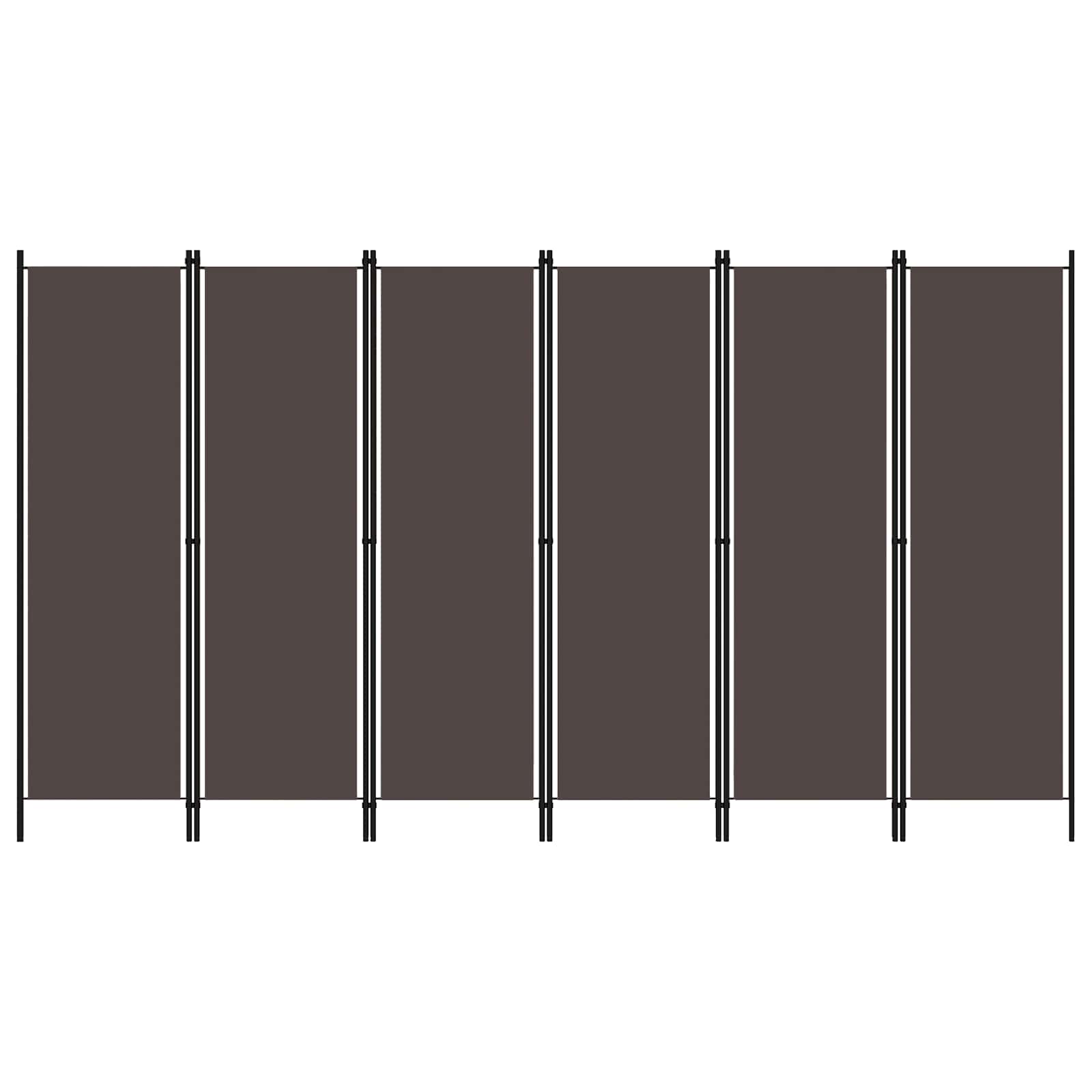 6-Panel Room Divider Brown 300x180 cm
