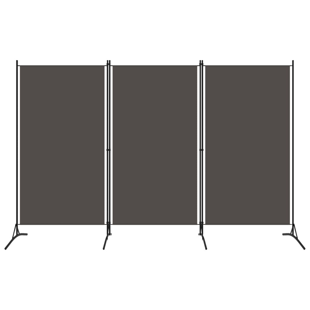 3-Panel Room Divider Anthracite 260x180 cm