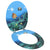 WC Toilet Seat with Lid MDF Deep Sea Design