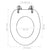 WC Toilet Seat with Soft Close Lid MDF Flamingo Design