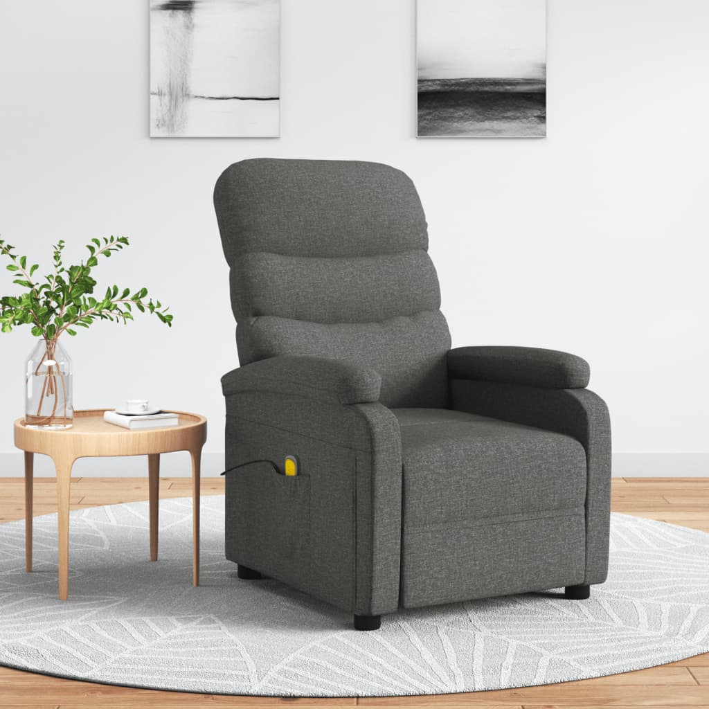 Massage Chair Dark Grey Fabric