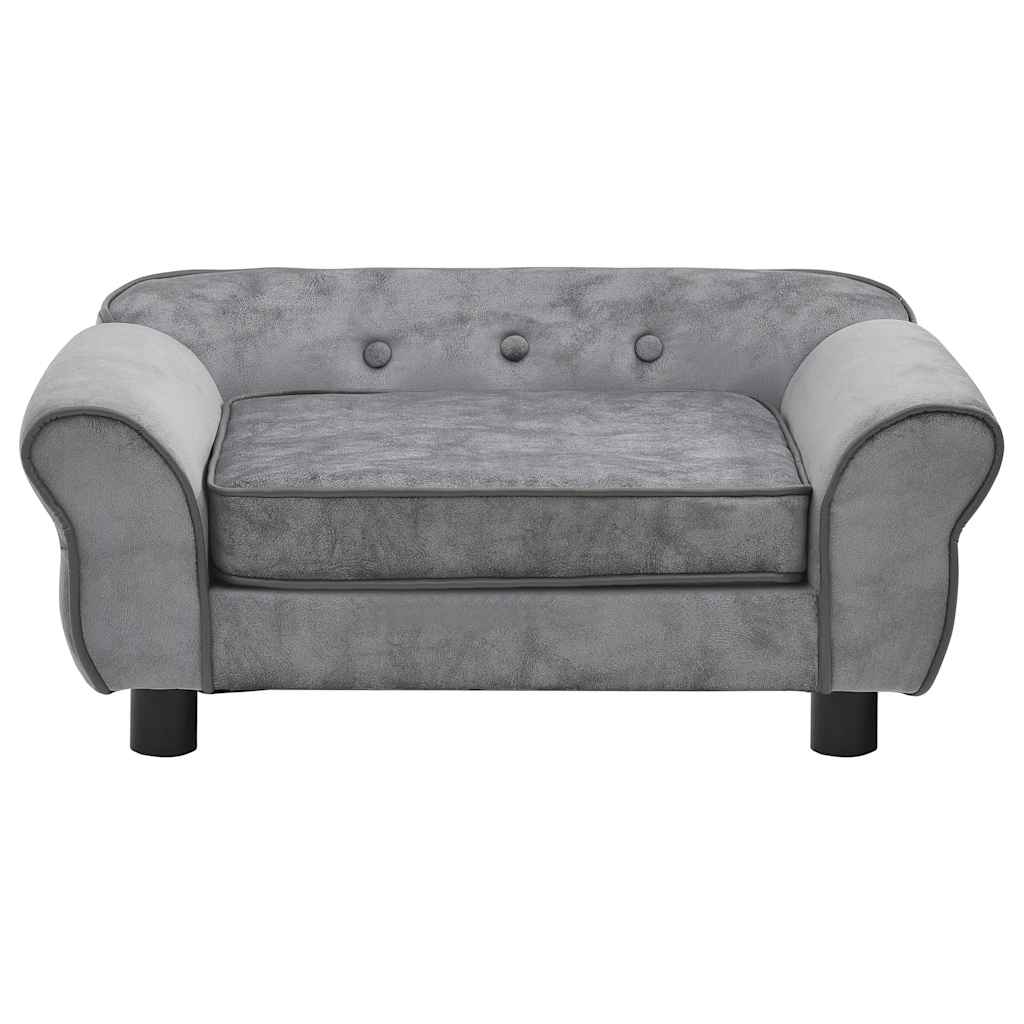 Dog Sofa Grey 72x45x30 cm Plush