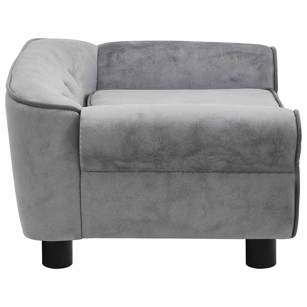 Dog Sofa Grey 72x45x30 cm Plush