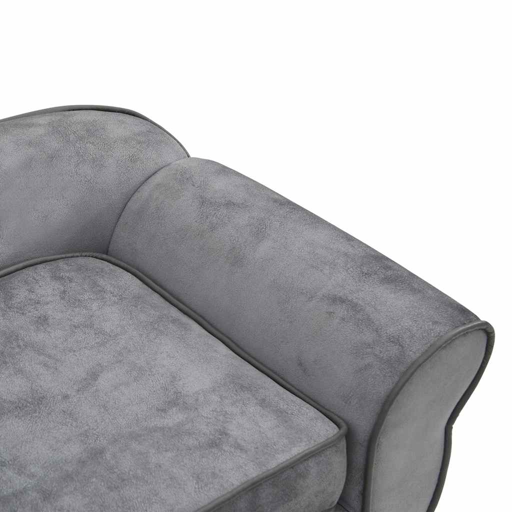 Dog Sofa Grey 72x45x30 cm Plush
