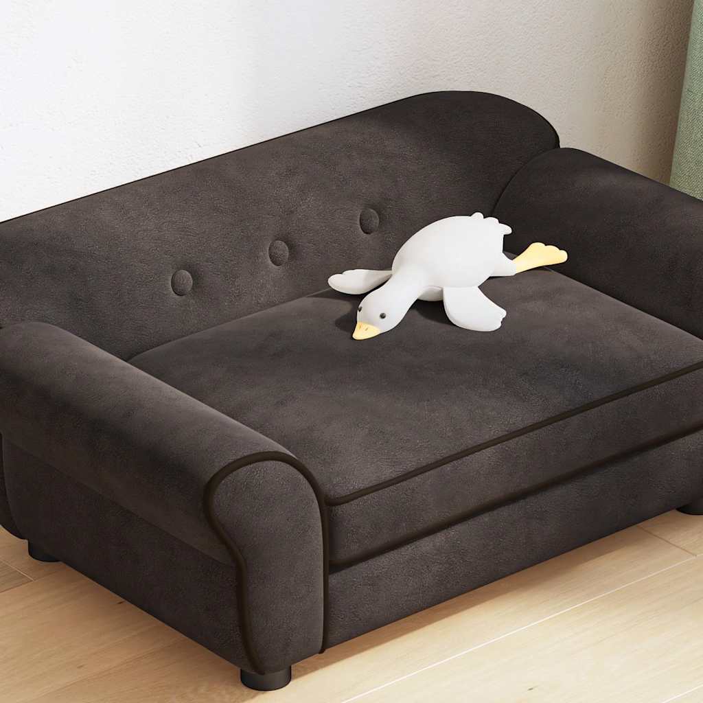 Dog Sofa Brown 72x45x30 cm Plush
