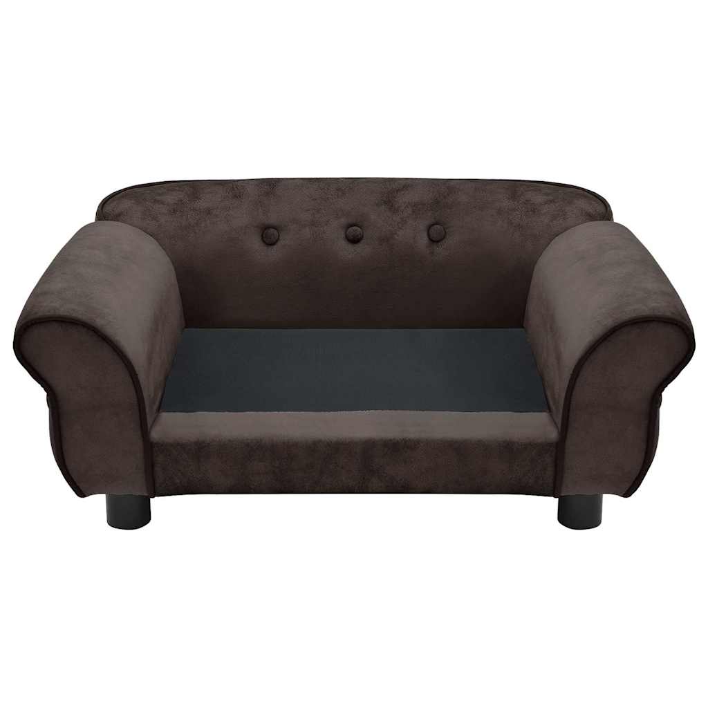 Dog Sofa Brown 72x45x30 cm Plush