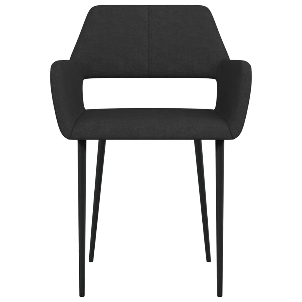 Dining Chairs 2 pcs Black Fabric