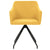 Swivel Dining Chairs 2 pcs Mustard Yellow Fabric