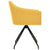 Swivel Dining Chairs 2 pcs Mustard Yellow Fabric