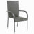Stackable Outdoor Chairs 4 pcs Grey Poly Rattan