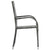 Stackable Outdoor Chairs 4 pcs Grey Poly Rattan