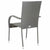 Stackable Outdoor Chairs 4 pcs Grey Poly Rattan