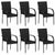 Stackable Outdoor Chairs 6 pcs Poly Rattan Black